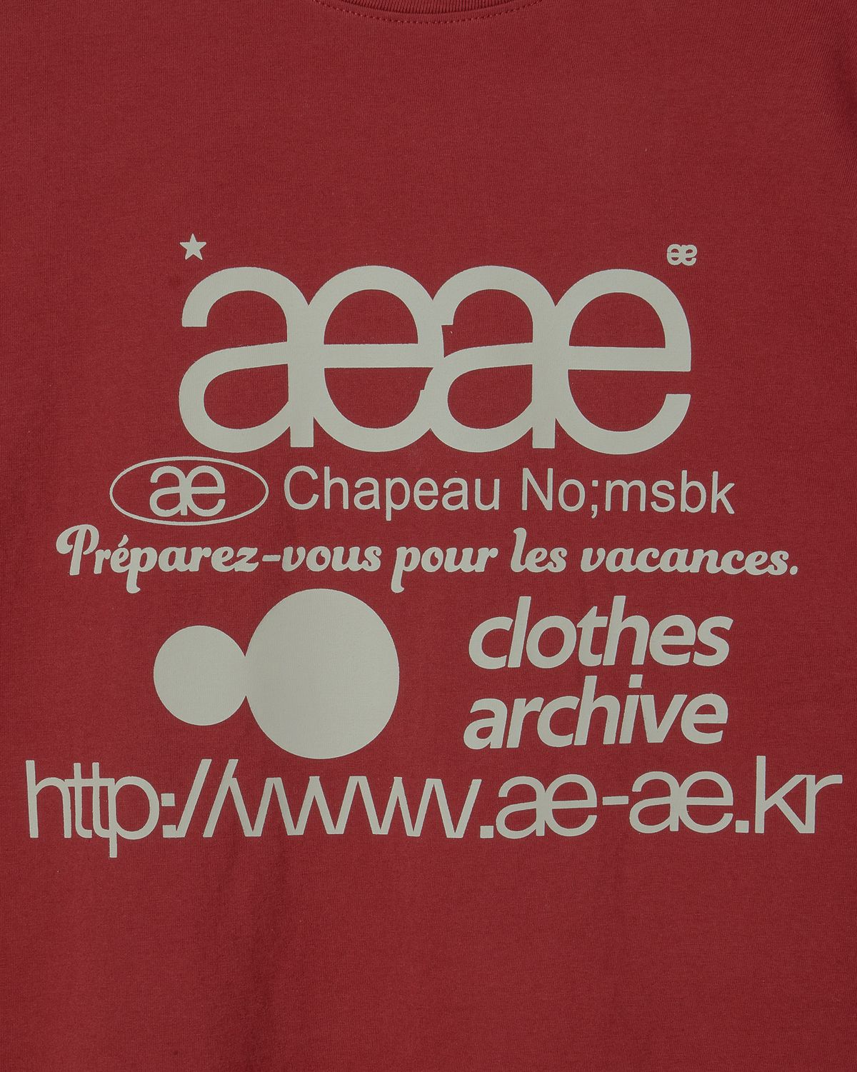 에이이에이이(AEAE) WEB LOGO T-SHIRTS [BURGUNDY]