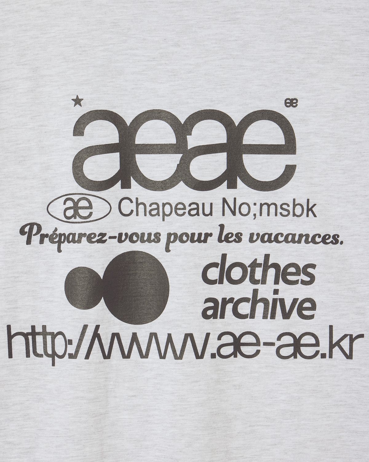에이이에이이(AEAE) WEB LOGO T-SHIRTS [LIGHT GREY]