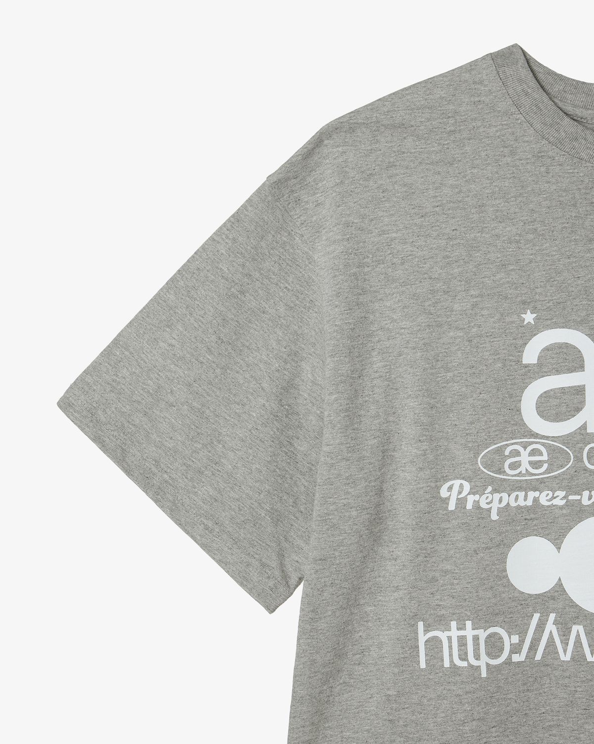 에이이에이이(AEAE) WEB LOGO T-SHIRTS [MELANGE GREY]