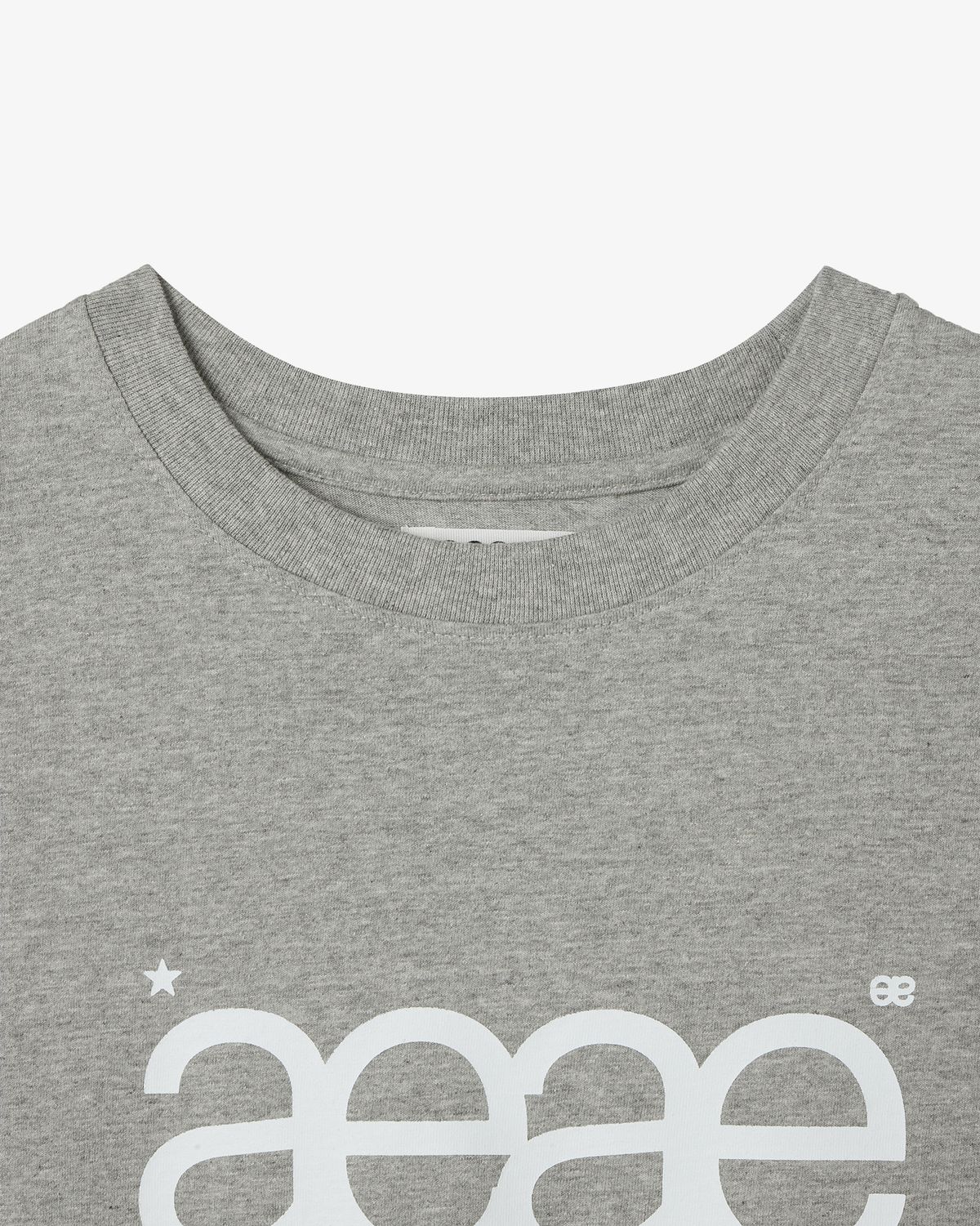 에이이에이이(AEAE) WEB LOGO T-SHIRTS [MELANGE GREY]