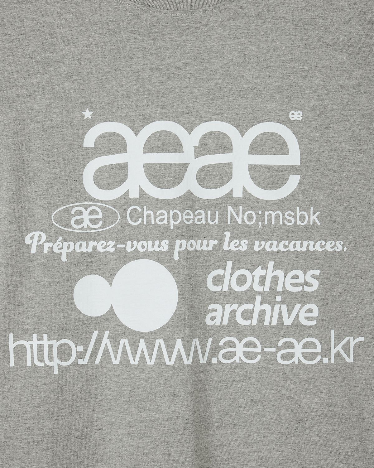 에이이에이이(AEAE) WEB LOGO T-SHIRTS [MELANGE GREY]