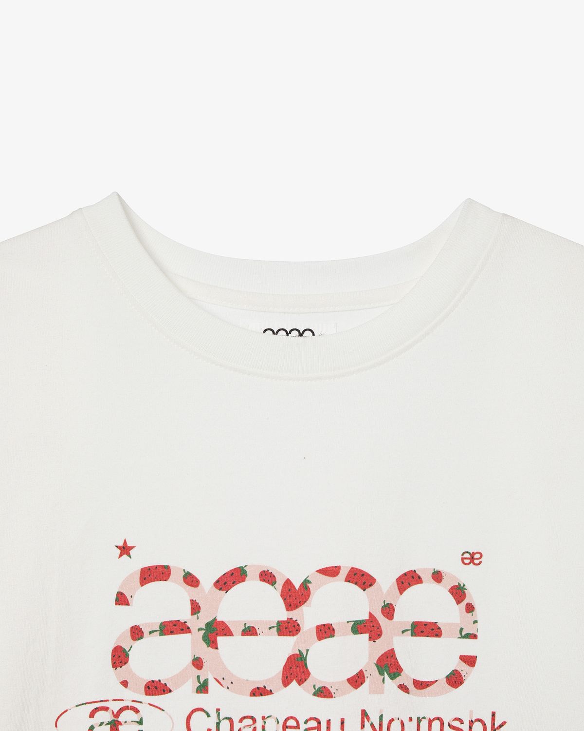 에이이에이이(AEAE) WEB LOGO T-SHIRTS [STRAWBERRY]