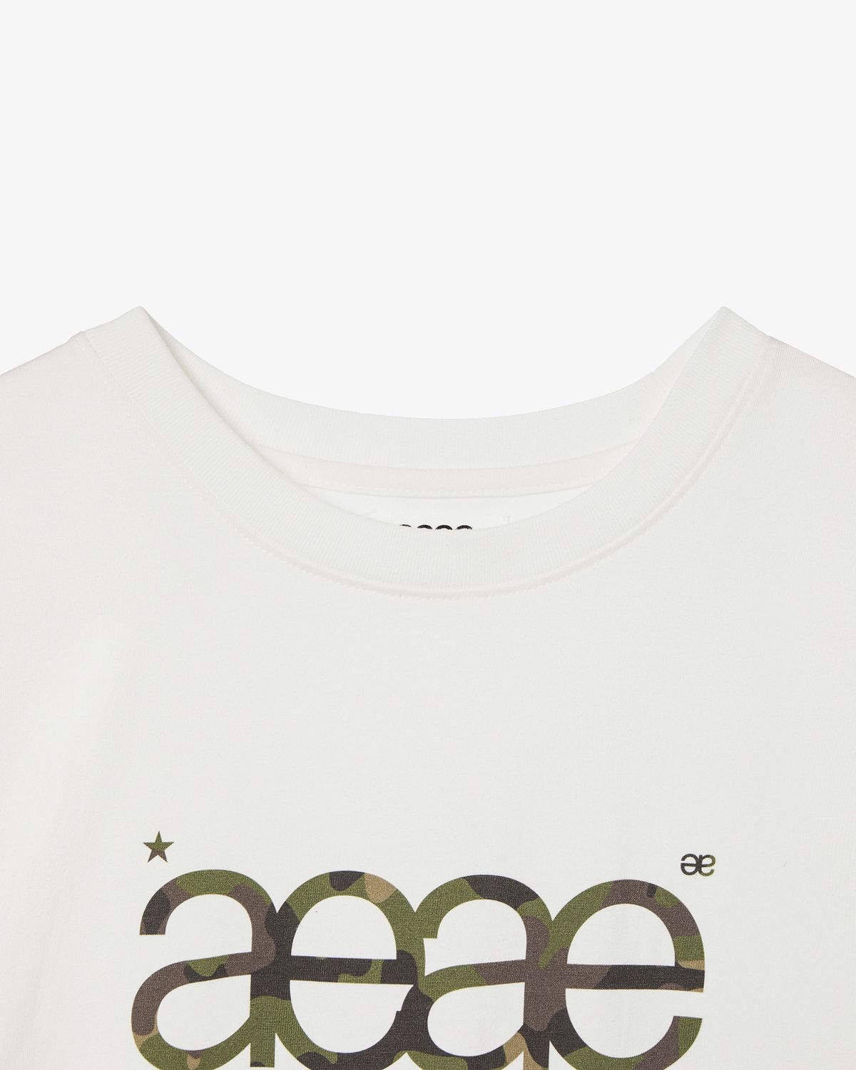 에이이에이이(AEAE) WEB LOGO T-SHIRTS [WHITE/CAMO]