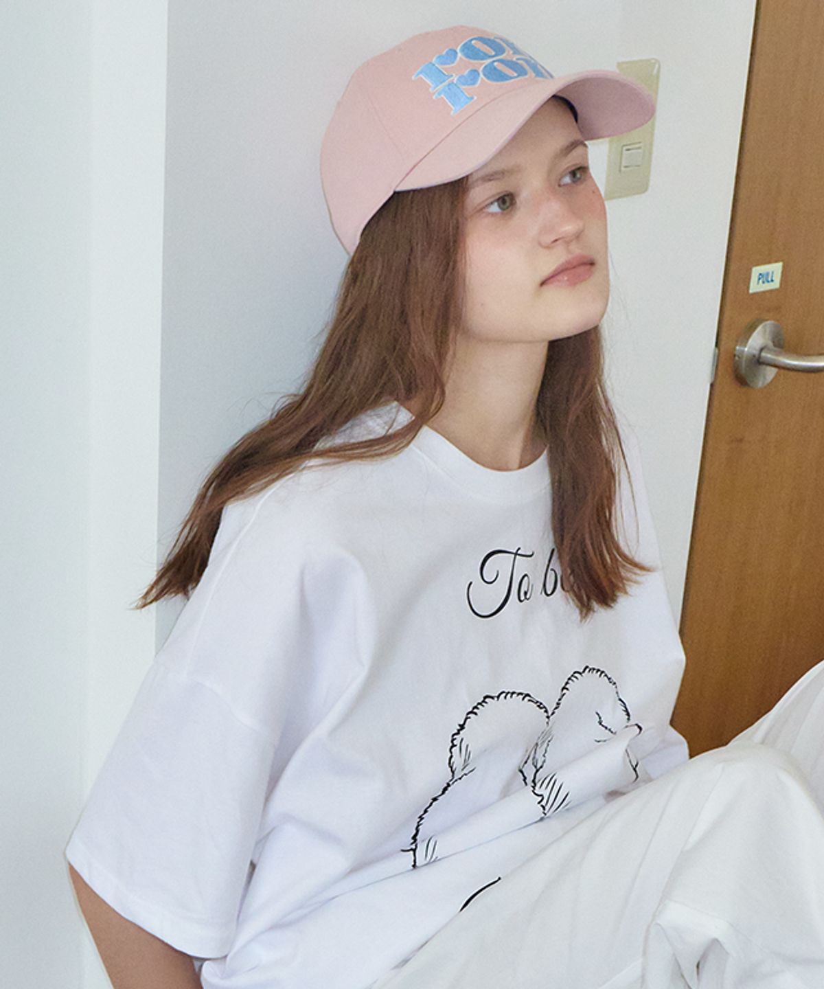 론론(RONRON) PUPPY TAILS OVER FIT T SHIRT WHITE