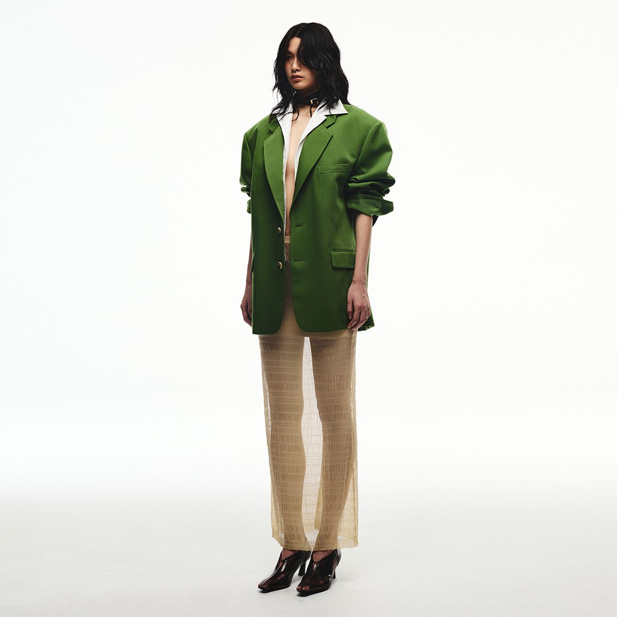 유지(YUJI) WOMENS BLOOMING SINGLE TAILORED JACKET