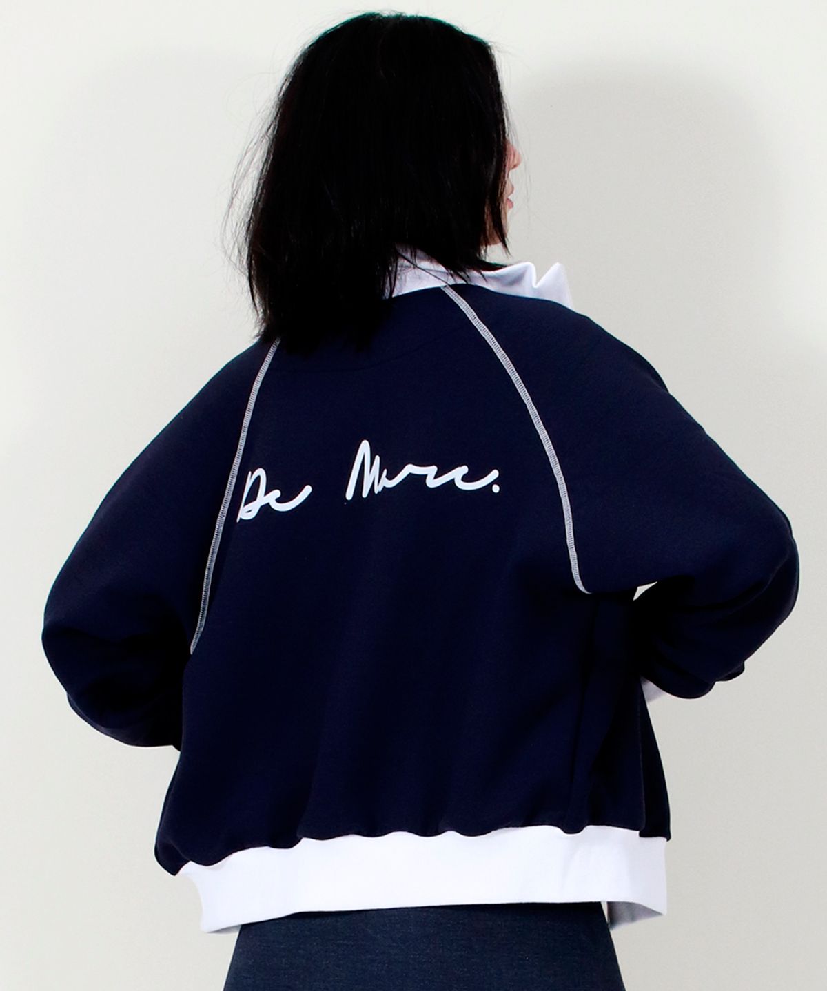 드마크(DEMARC) COLOR STITCH NEOPRENE LOGO BLOUSON JUMPER NAVY