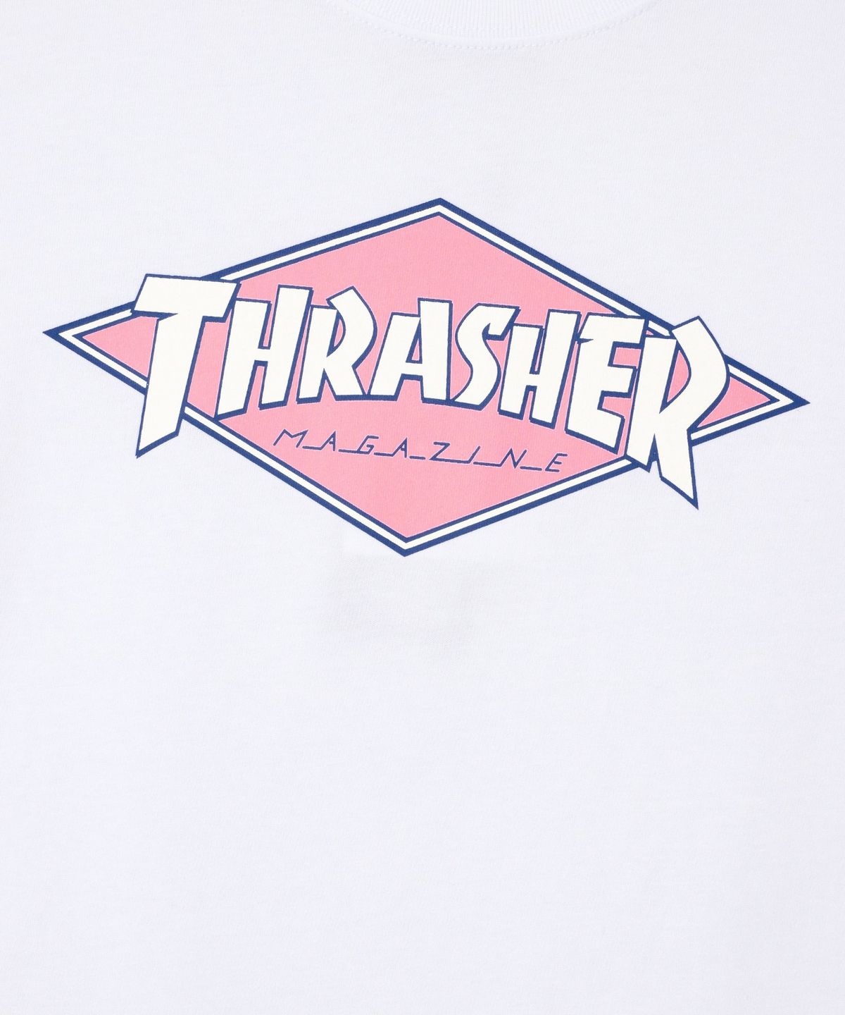 트레셔(THRASHER) (W) 다이아 그래픽 반팔티셔츠 화이트
