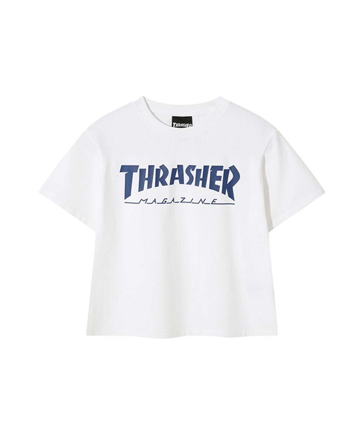 트레셔(THRASHER) (W) 매거진 반팔 크롭 티셔츠  화이트