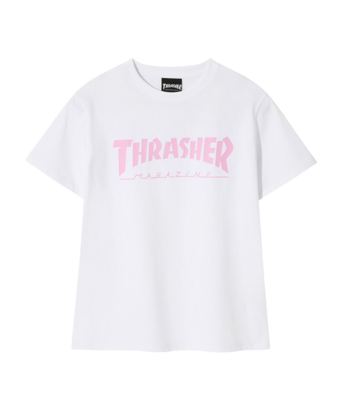 트레셔(THRASHER) (W) 메거진 반팔티셔츠 화이트