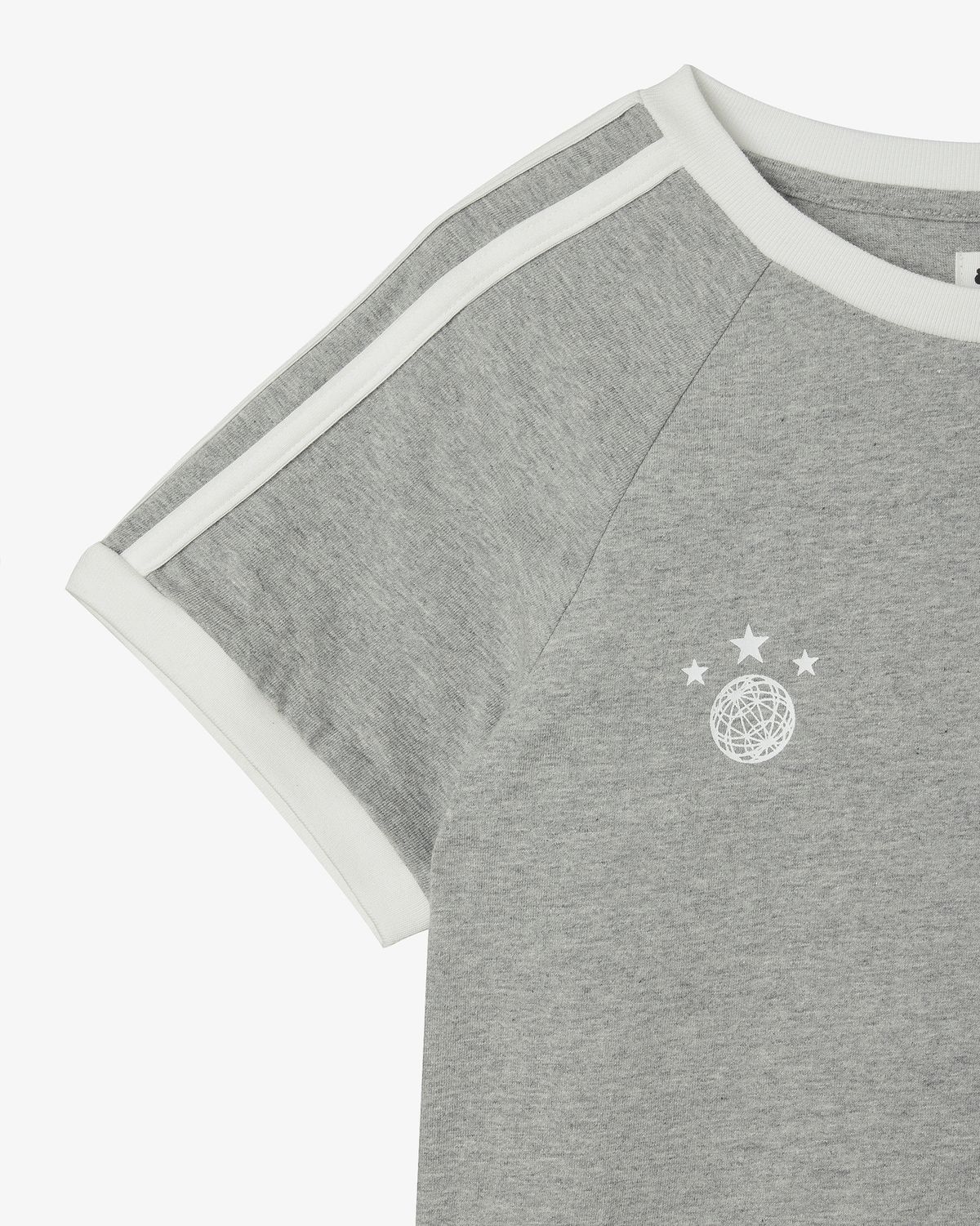 에이이에이이(AEAE) ATHLETE STRIPE HALF T-SHIRTS [MELANGE GREY]