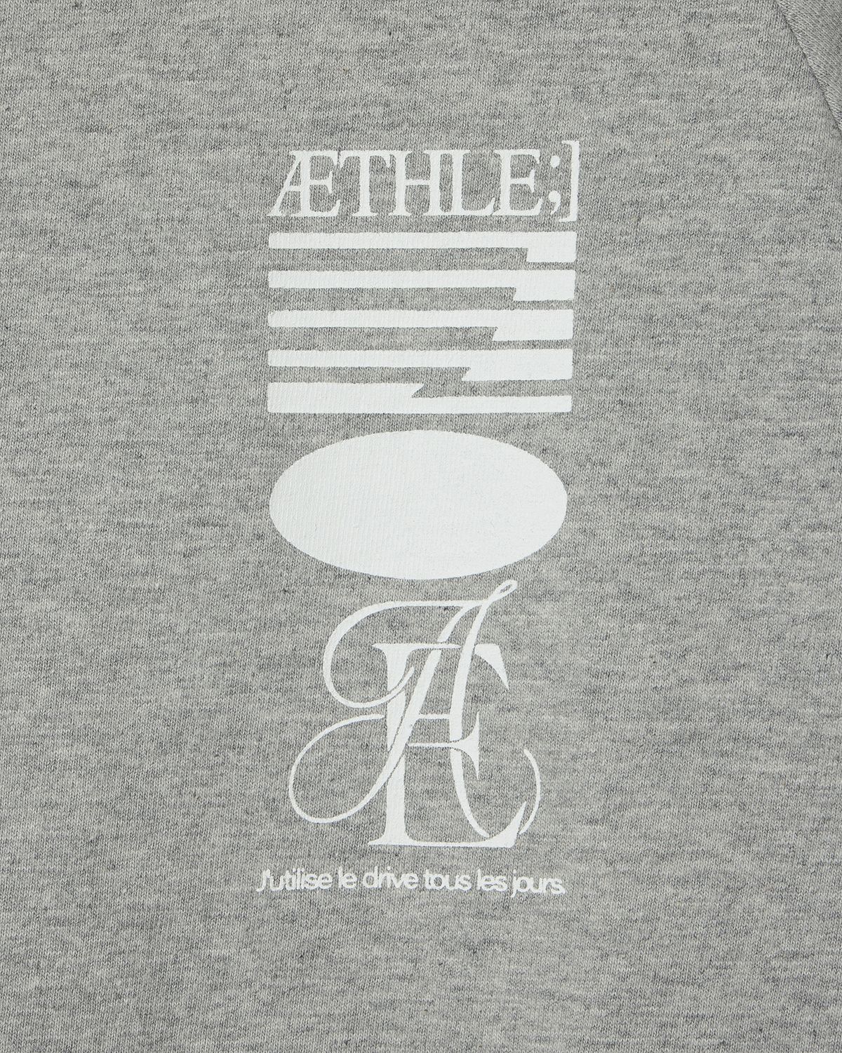 에이이에이이(AEAE) ATHLETE STRIPE HALF T-SHIRTS [MELANGE GREY]