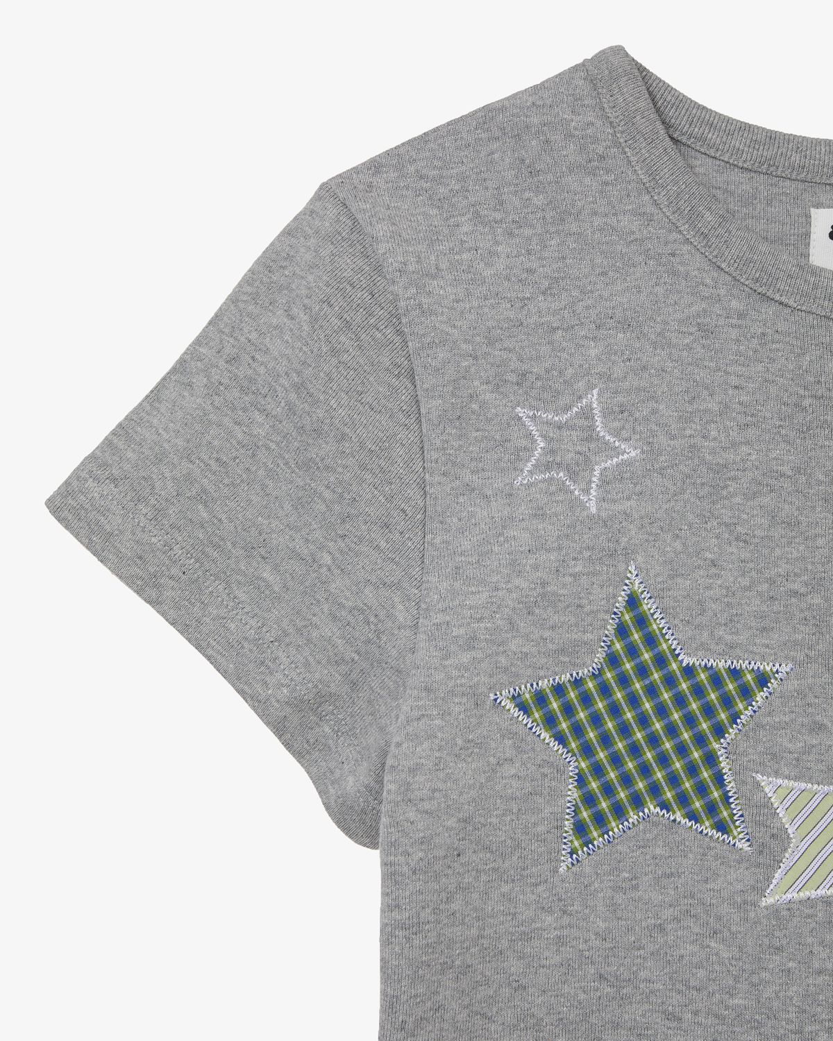 에이이에이이(AEAE) CHECK STAR TEE [MELANGE GREY]