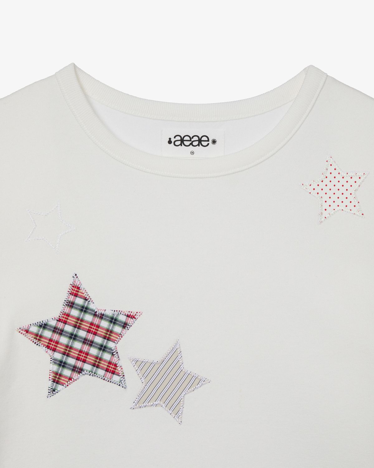 에이이에이이(AEAE) CHECK STAR TEE [WHITE]