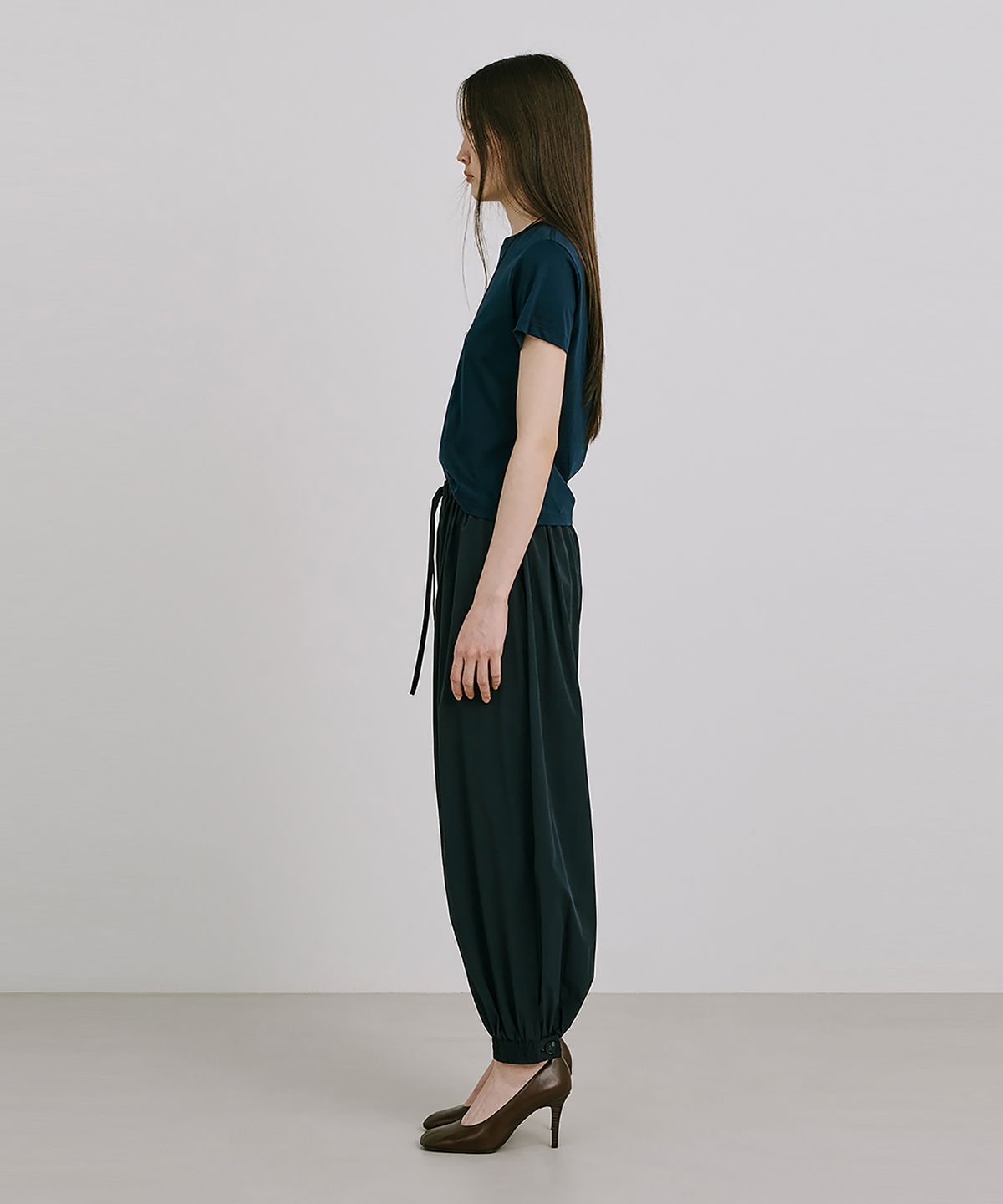 분더캄머(WNDERKAMMER) Shirred Moon Jar Pants_Navy(주름달항아리 팬츠_네이비)