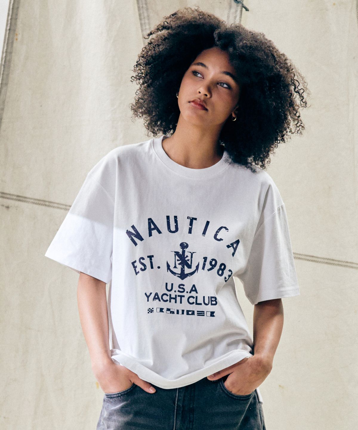 노티카(NAUTICA) 덱 앵커 티셔츠