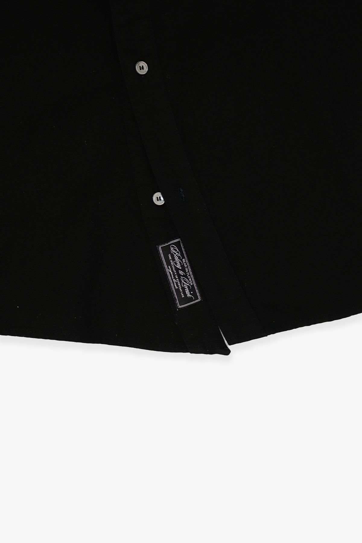 애니타임로릭(ANYTIME LOREAK) MARIGOLD WASHED SHIRT - BLACK