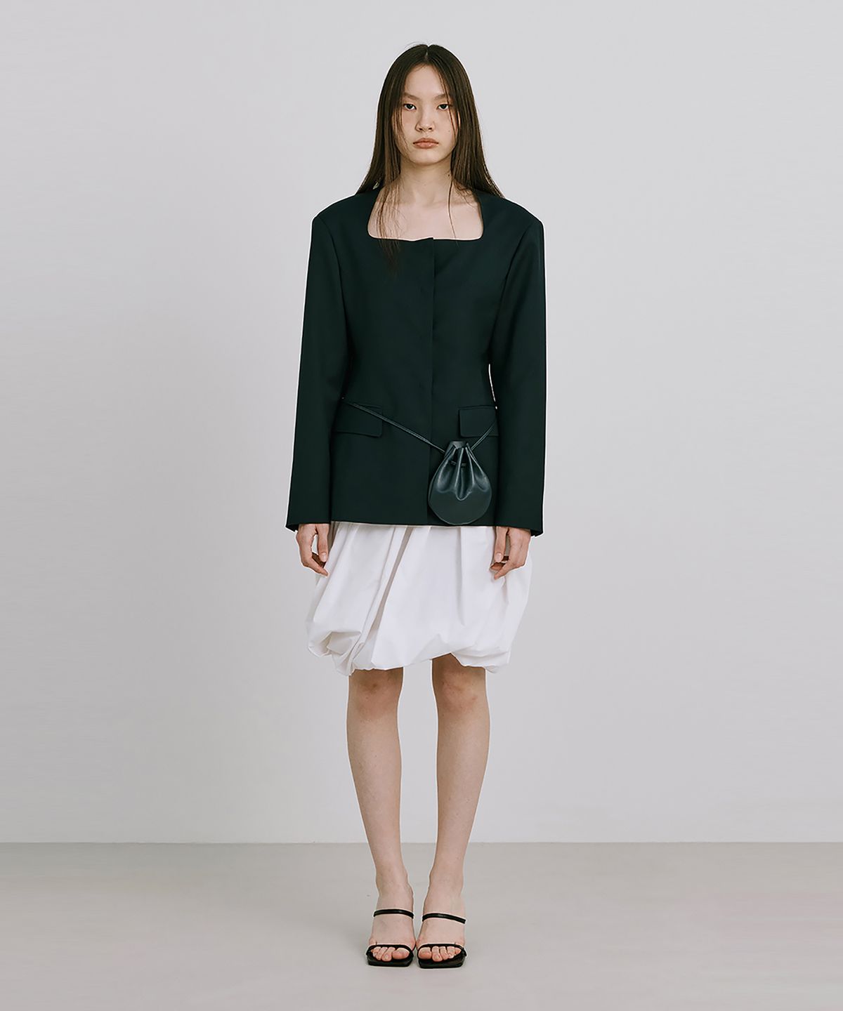 분더캄머(WNDERKAMMER) Moon Jar - Shaped Skirt_White(달항아리  모양 스커트_화이트)
