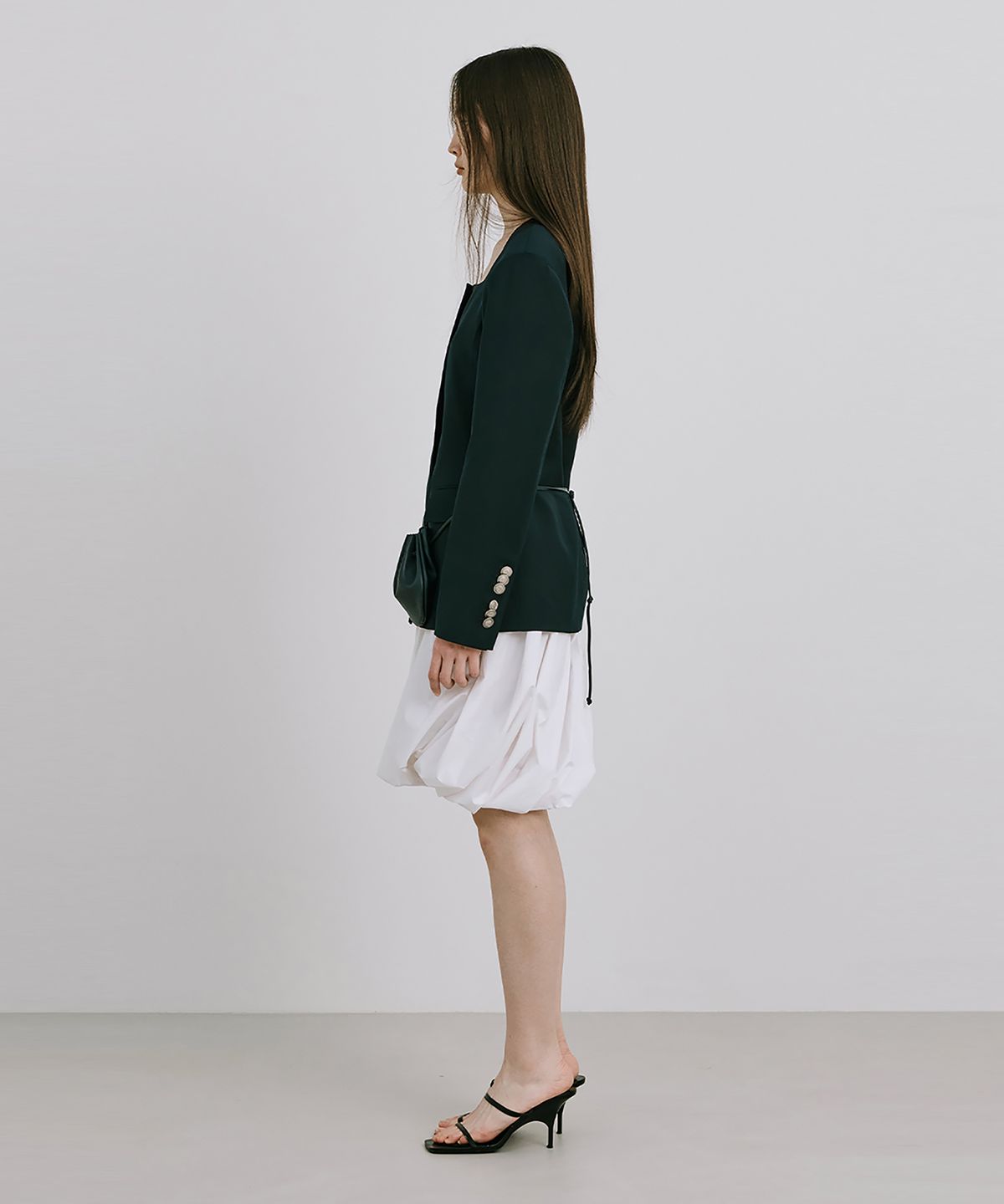 분더캄머(WNDERKAMMER) Moon Jar - Shaped Skirt_White(달항아리  모양 스커트_화이트)