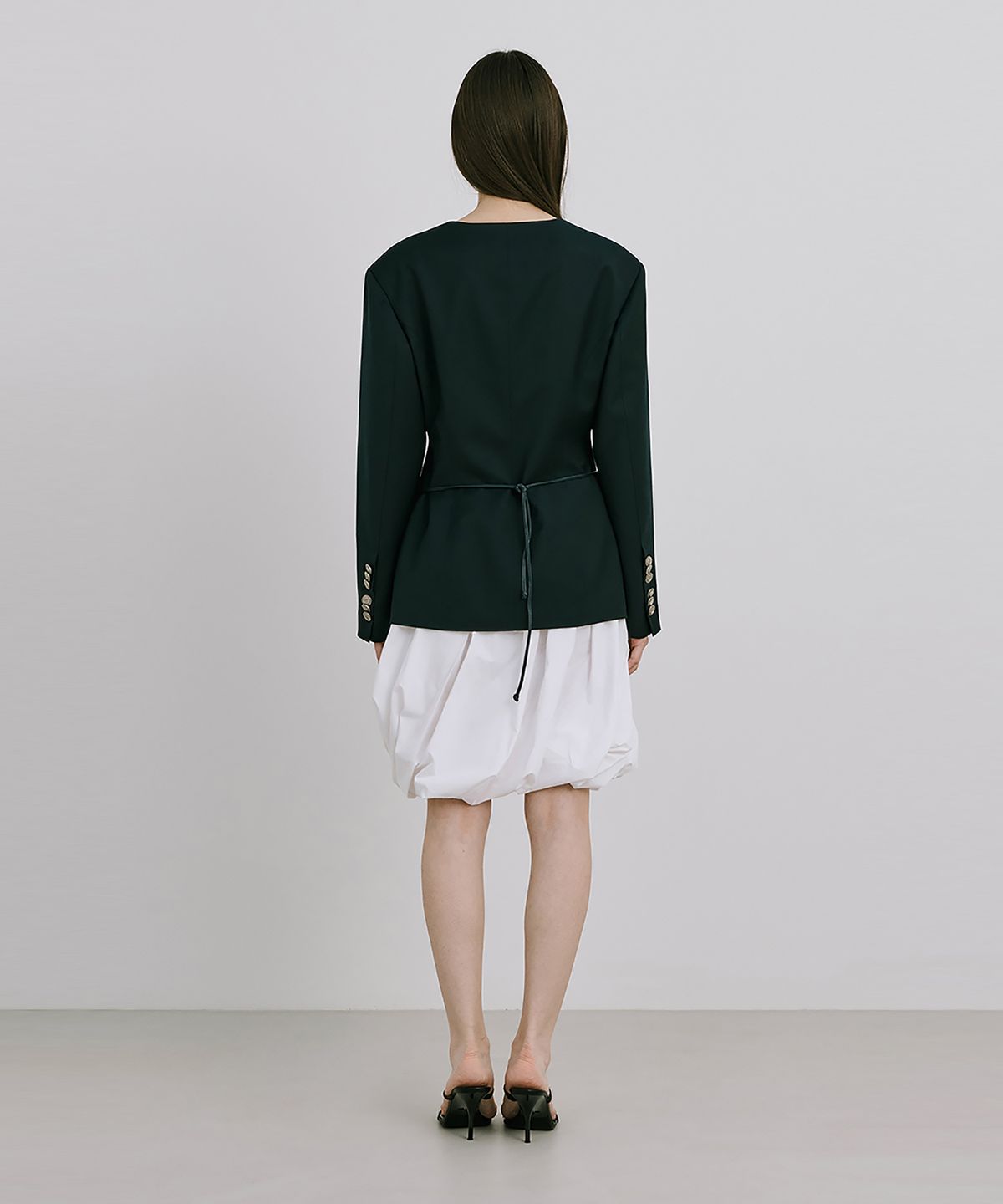 분더캄머(WNDERKAMMER) Moon Jar - Shaped Skirt_White(달항아리  모양 스커트_화이트)