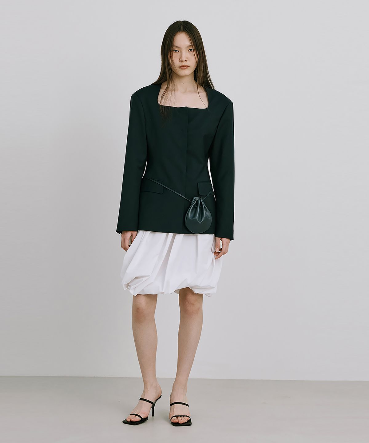 분더캄머(WNDERKAMMER) Moon Jar - Shaped Skirt_White(달항아리  모양 스커트_화이트)
