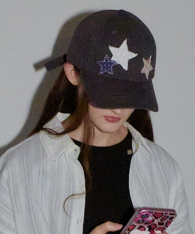 RONRON☆大人気キャップ♪STAR PATCH MIXED APPLIQUE BALL CAP MUSINSA公式 | RONRON STAR PATCH MIXED APPLIQUE BALL CAP CHARCOAL