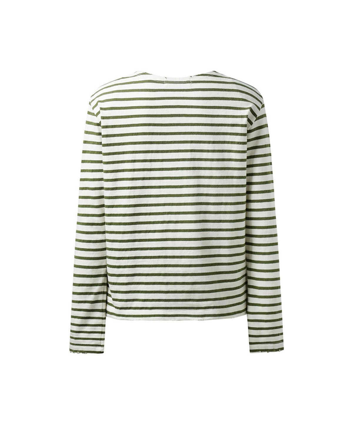 에르에르(ERER) Striped vintage washing long sleeve Khaki