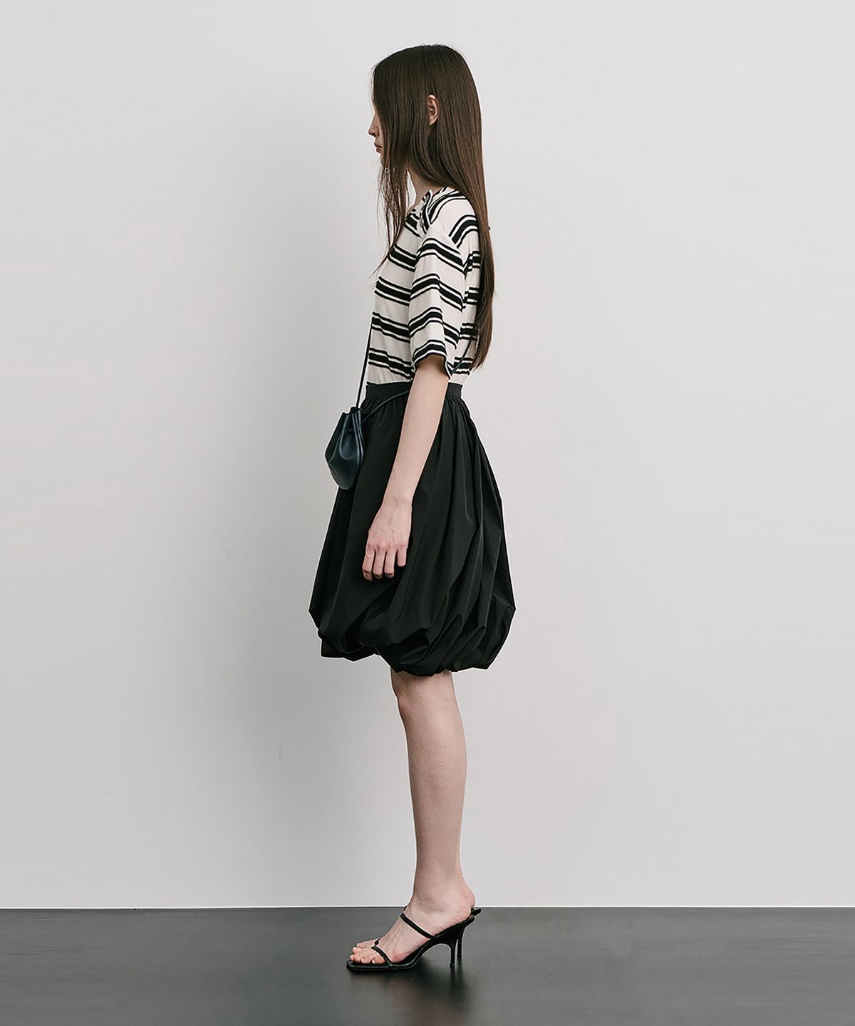 분더캄머(WNDERKAMMER) Stripe Jacquard Knit Short Sleeve T_Cream(스트라이프 자카드 니트 반팔 T_크림)