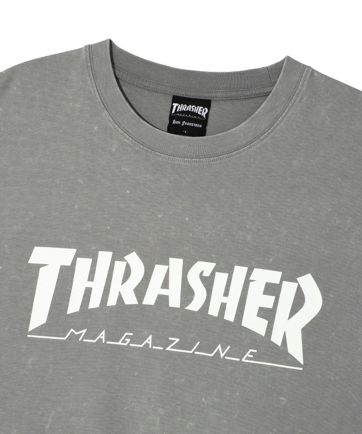 트레셔(THRASHER) 매거진 코멧 워싱 반팔 티셔츠 그레이