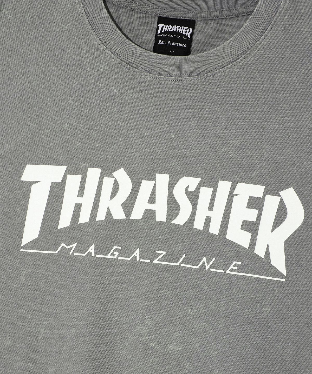 트레셔(THRASHER) 매거진 코멧 워싱 반팔 티셔츠 그레이