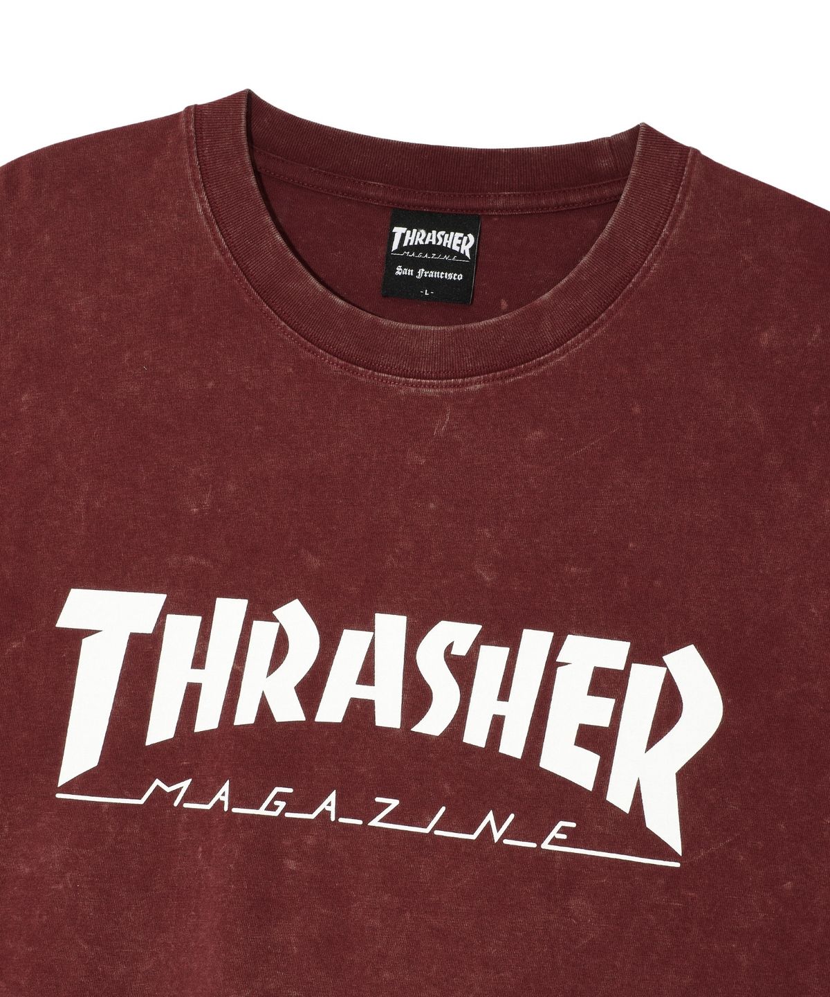 트레셔(THRASHER) 매거진 코멧 워싱 반팔 티셔츠 와인