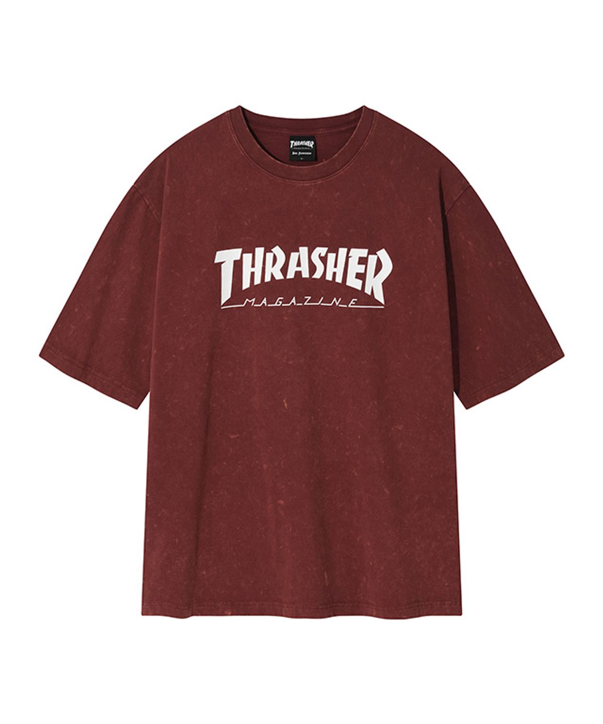 트레셔(THRASHER) 매거진 코멧 워싱 반팔 티셔츠 와인