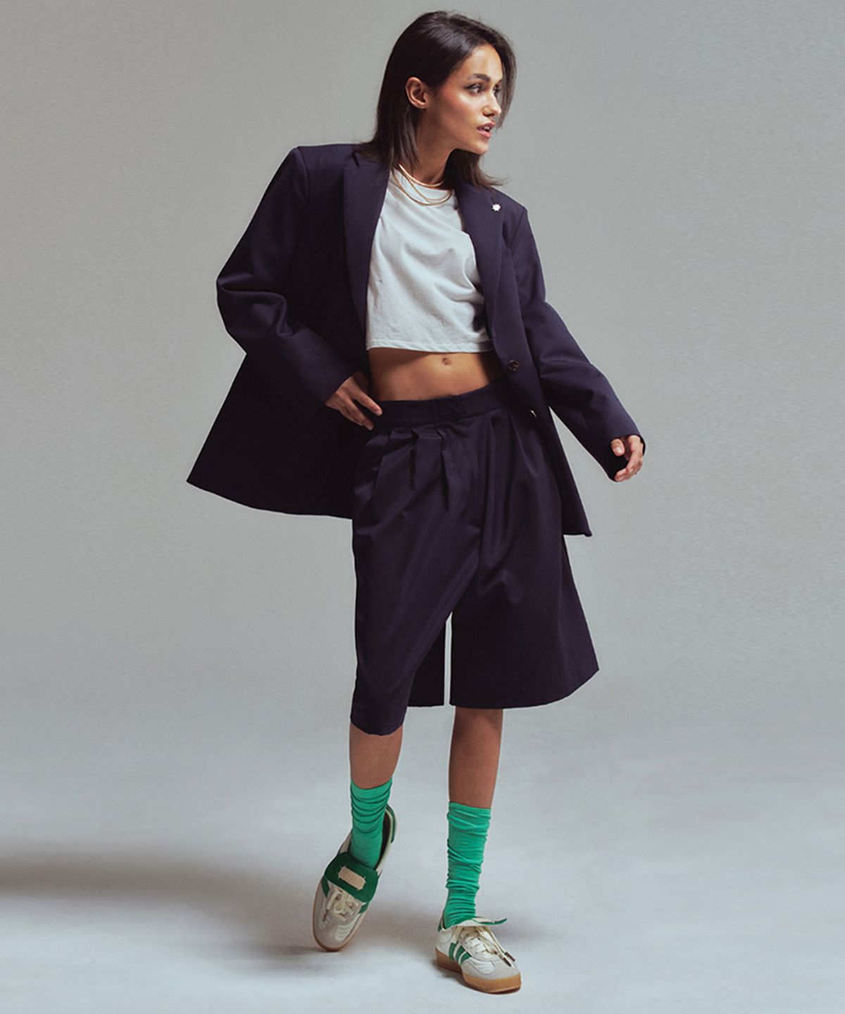 에르에르(ERER) Star rivet basic jacket Navy