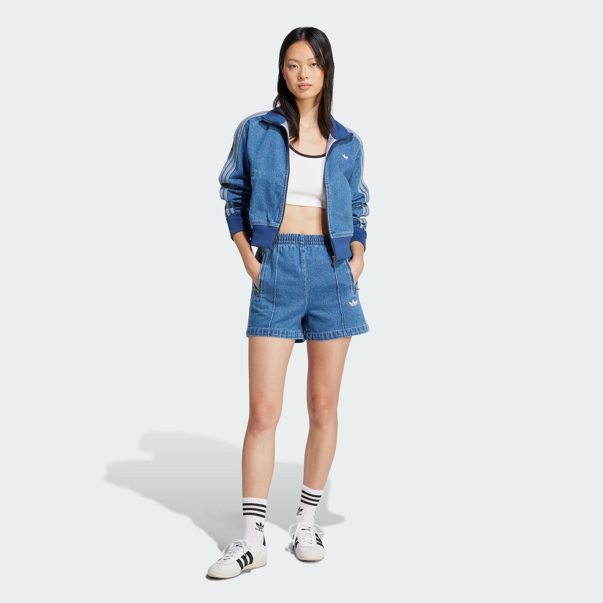 아디다스(ADIDAS) 아디컬러 데님 파이어버드 쇼츠 JD2562
