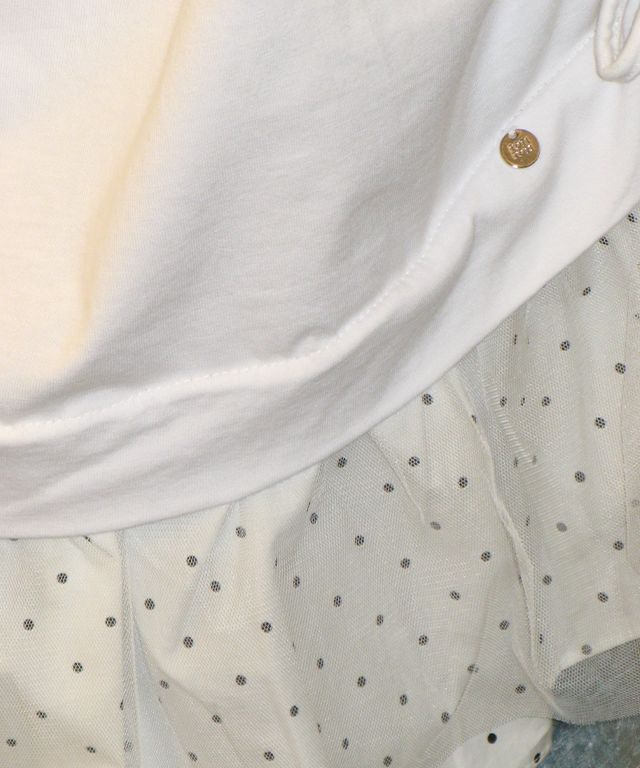 Tシャツ・カットソー RONRON DOT MESH SHIRRING LAYERED LONG T SHIRT 5BJH1143 MUSINSA | RONRON DOT MESH SHIRRING LAYERED LONG T SHIRT WHITE