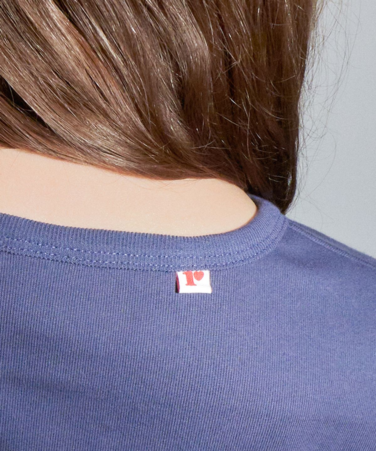 론론(RONRON) MINI POINT LABEL SLIM FIT LONG SLEEVE NAVY