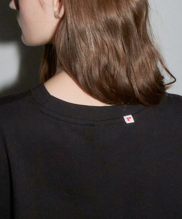 Tシャツ・カットソー RONRON MINI POINT LABEL OVER FIT LONG SLEEVE BLACK MUSINSA公式 | RONRON MINI POINT LABEL OVER FIT LONG SLEEVE BLACK