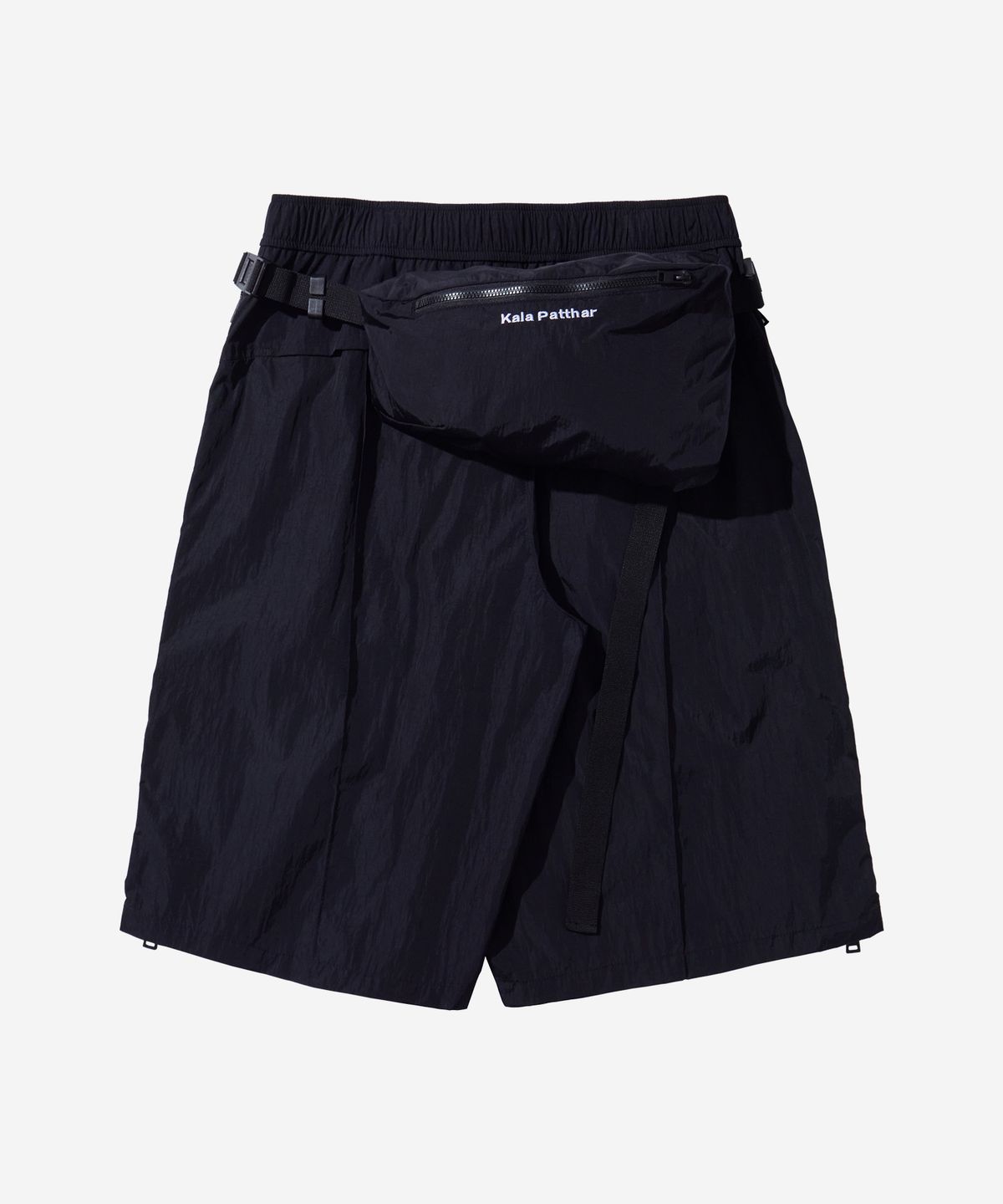 칼라파타르(KALAPATTHAR) Nylon Holographic Detachable Shorts - Black