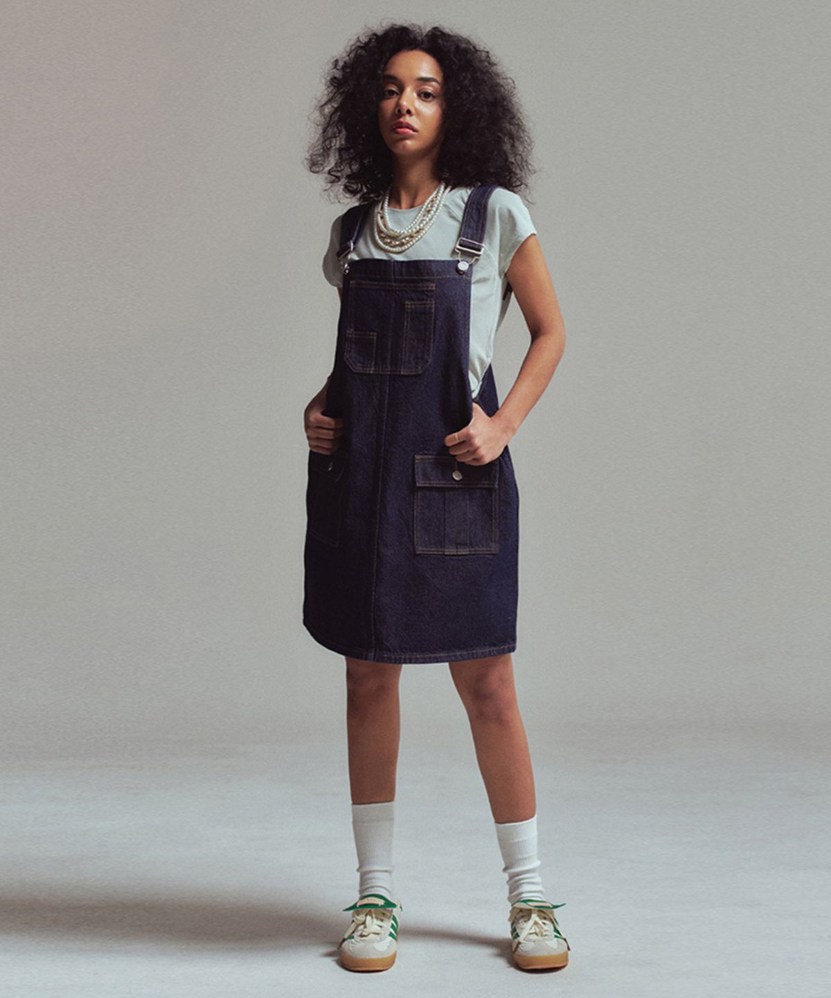 에르에르(ERER) Skirt overall Navy