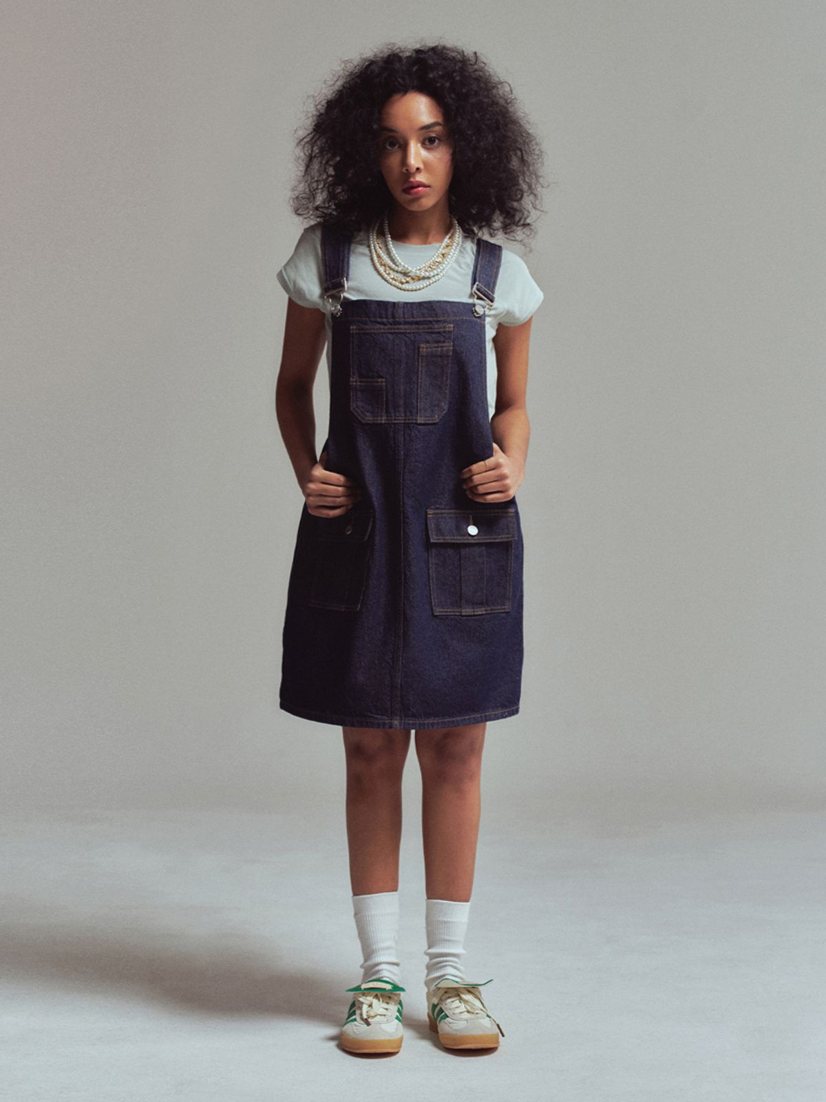 에르에르(ERER) Skirt overall Navy