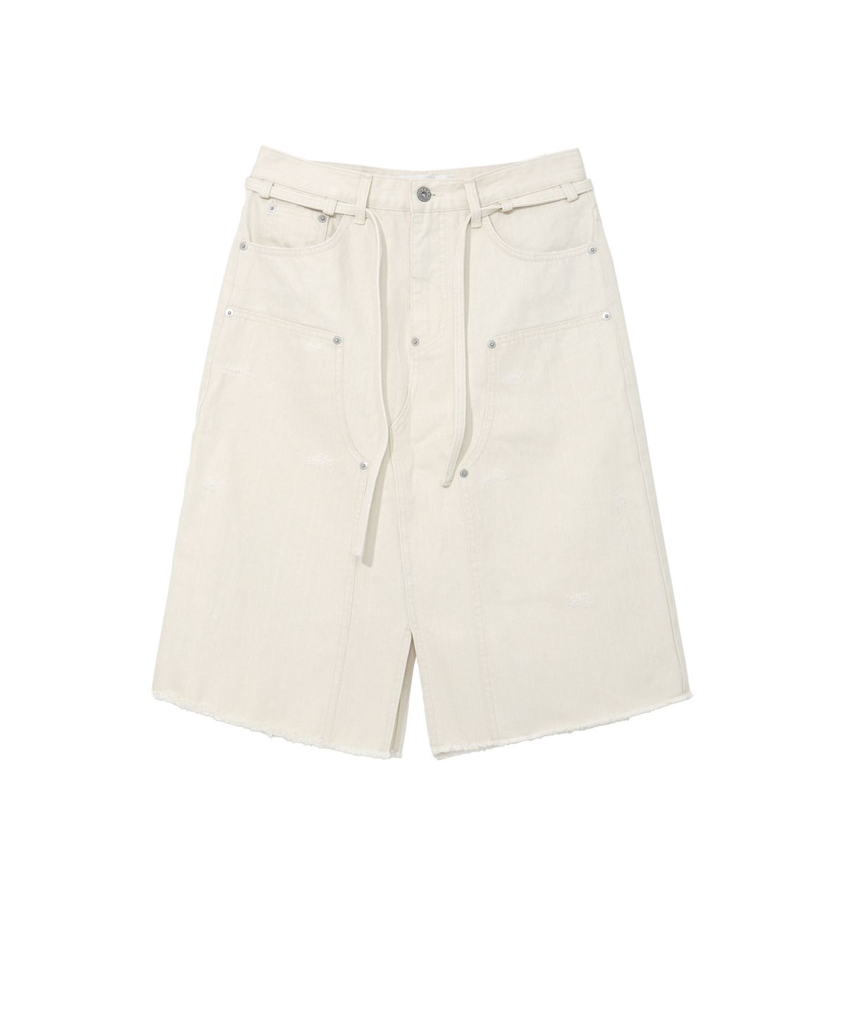 경(GYEONG) Double Knee Skirt_Ivory