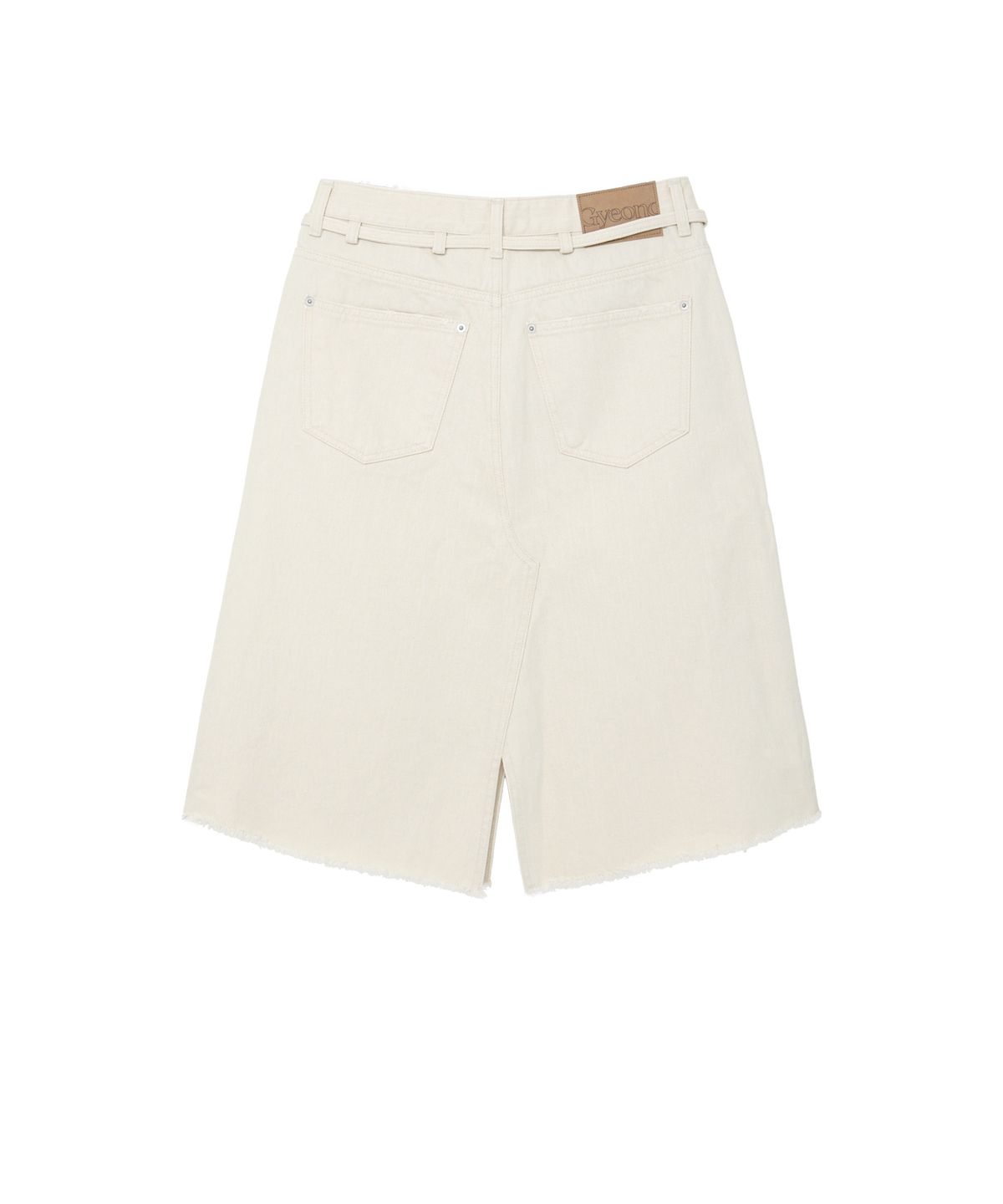 경(GYEONG) Double Knee Skirt_Ivory