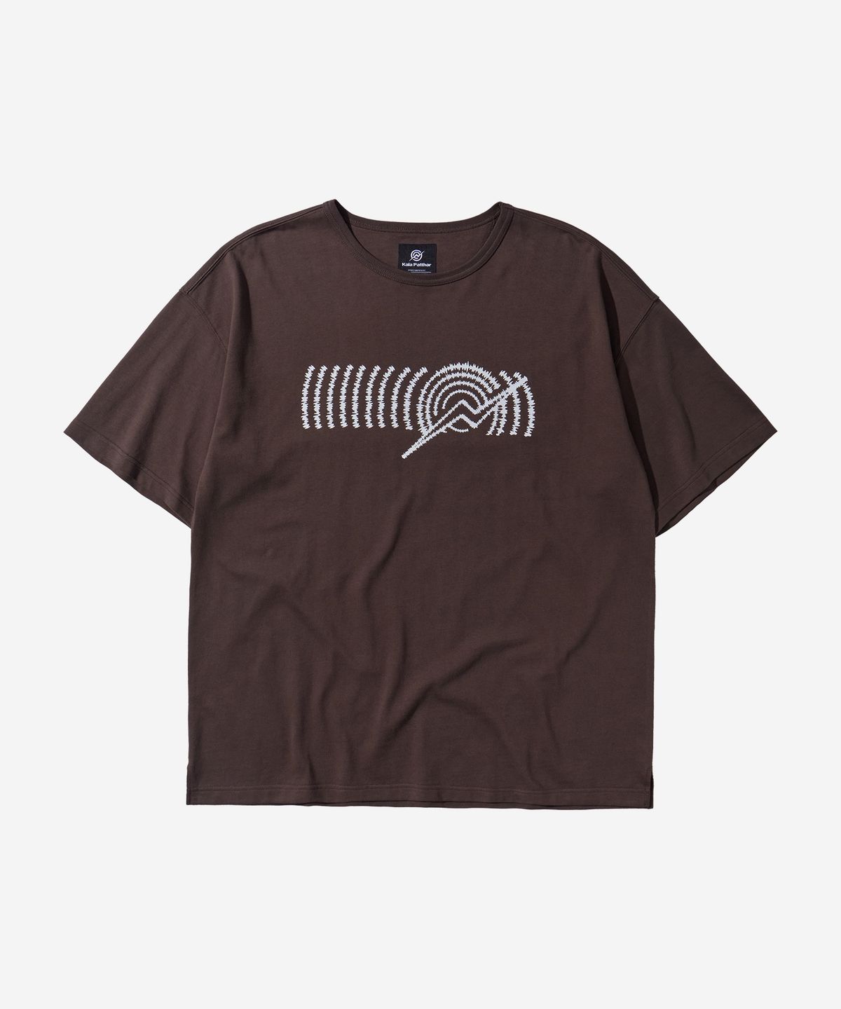 칼라파타르(KALAPATTHAR) Graphic Logo Loose Fit T-Shirt - Dark Beige
