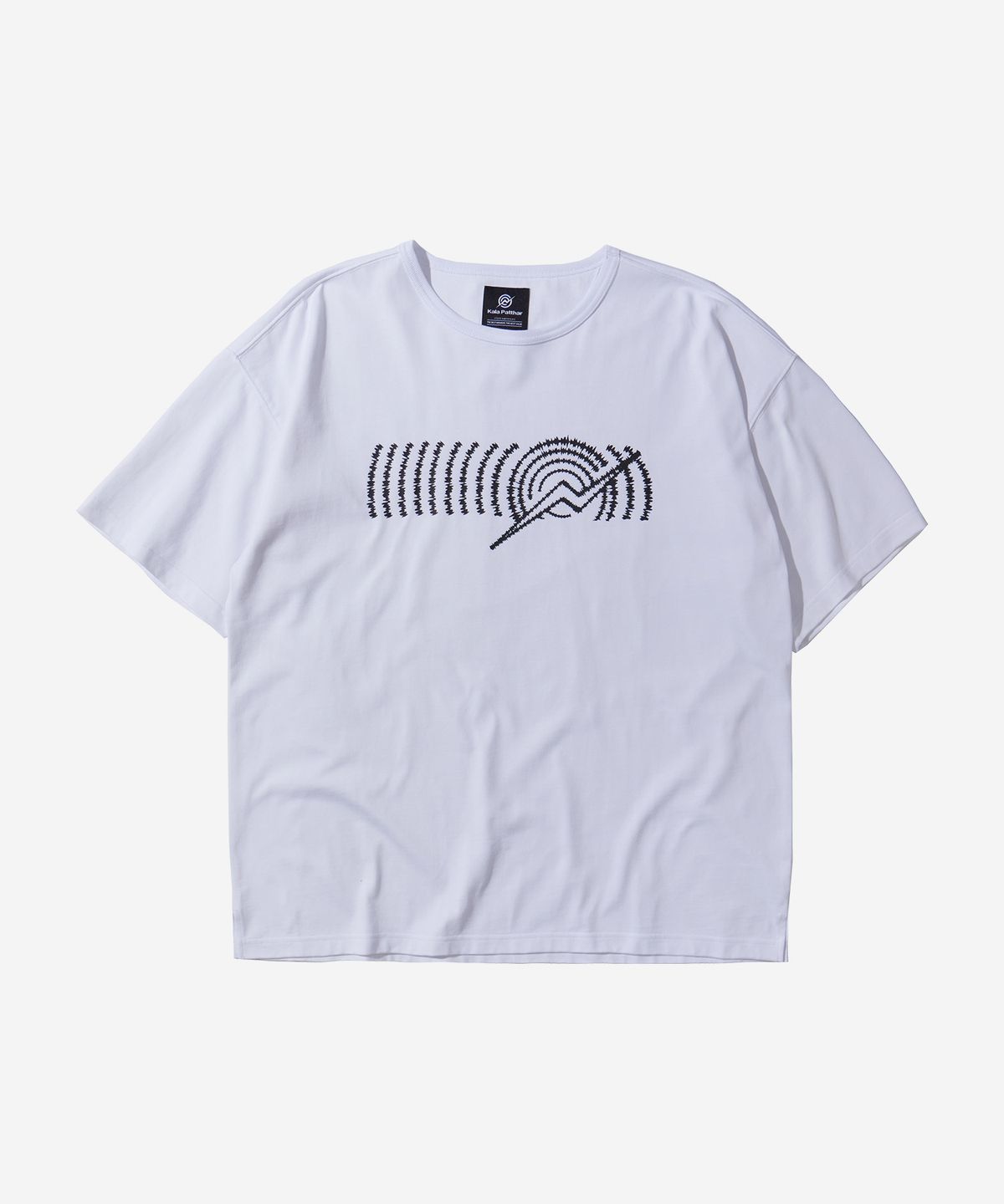 칼라파타르(KALAPATTHAR) Graphic Logo Loose Fit T-Shirt - White