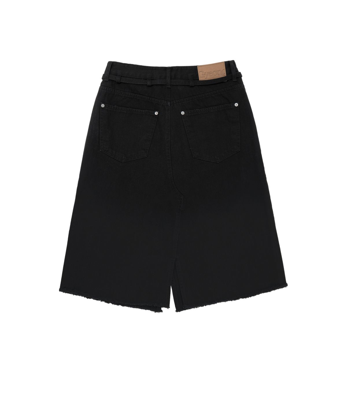 경(GYEONG) Double Knee Skirt_Black