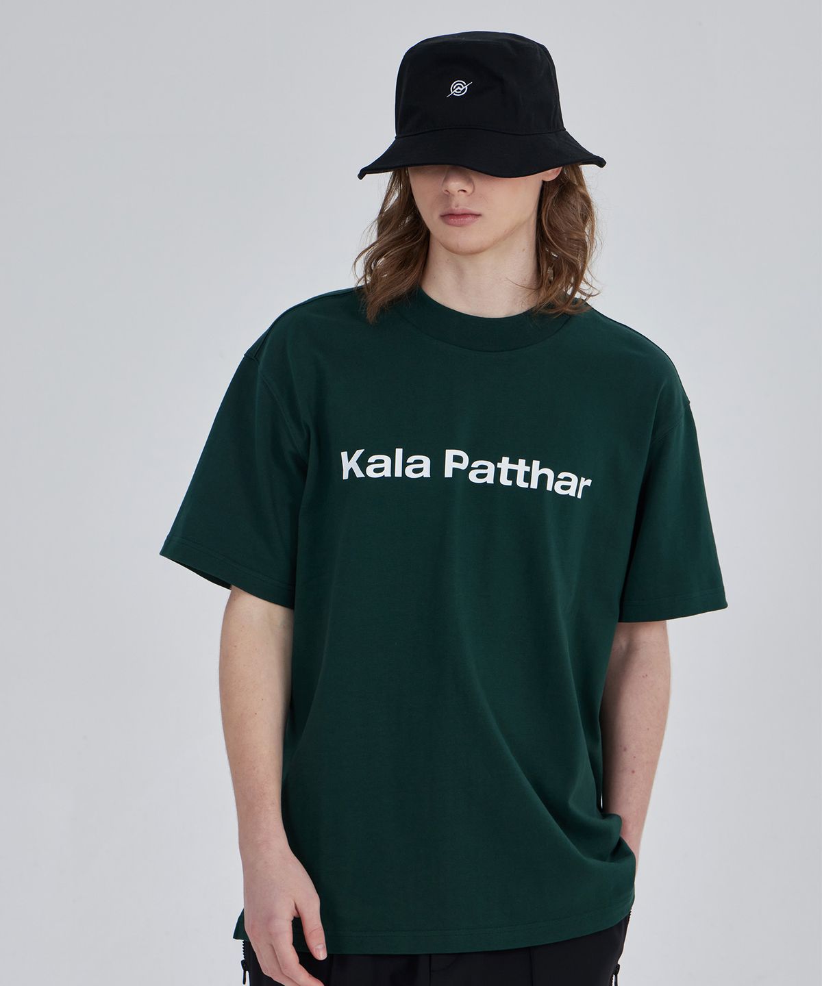칼라파타르(KALAPATTHAR) Signature Logo Loose Fit T-Shirt - Green