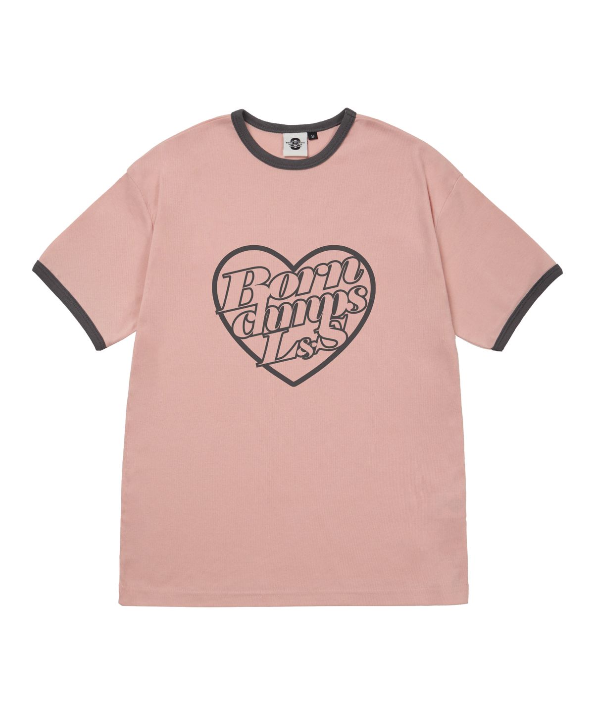 본챔스(BORN CHAMPS) [5 COLORS] HEART CHIP 여성 후라이스 링거 반팔티셔츠 B25ST51