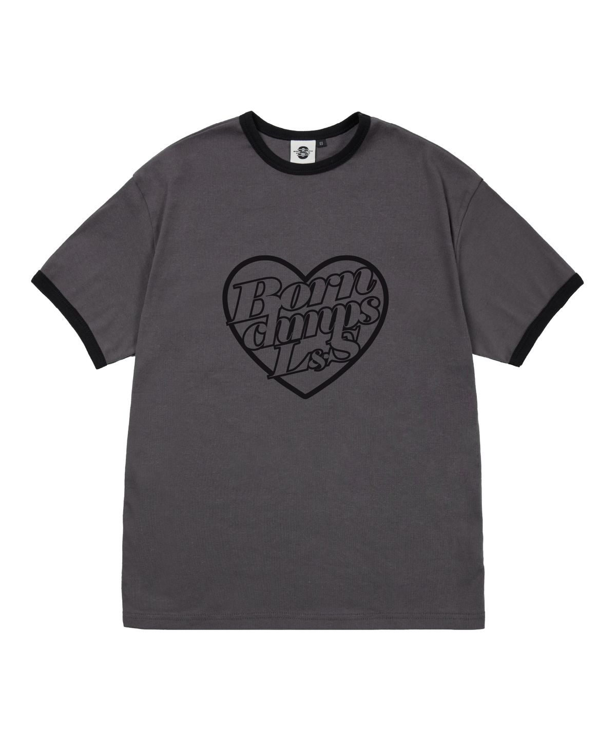 본챔스(BORN CHAMPS) [5 COLORS] HEART CHIP 여성 후라이스 링거 반팔티셔츠 B25ST51