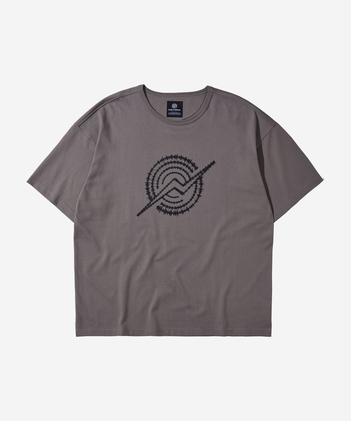 칼라파타르(KALAPATTHAR) Front Logo Loose Fit T-Shirt - Gray
