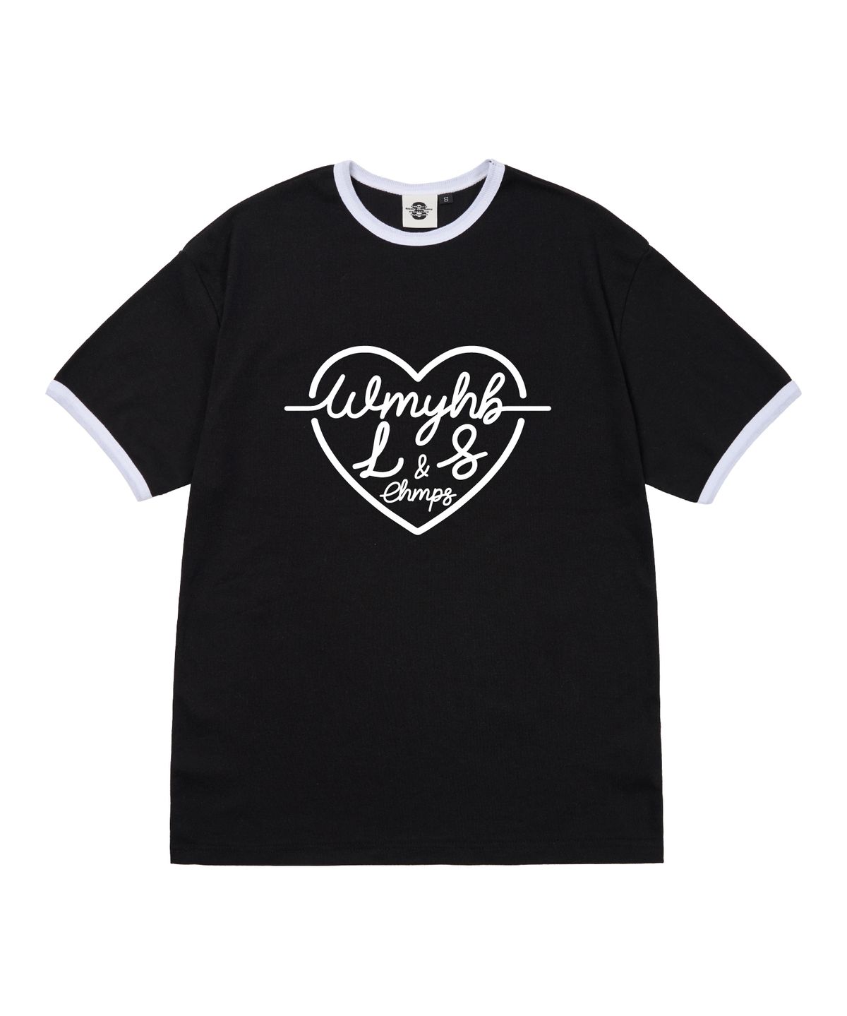 본챔스(BORN CHAMPS) [5 COLORS] HEART L&S 여성 후라이스 링거 반팔티셔츠 B25ST52