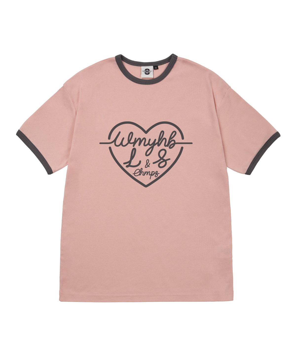 본챔스(BORN CHAMPS) [5 COLORS] HEART L&S 여성 후라이스 링거 반팔티셔츠 B25ST52